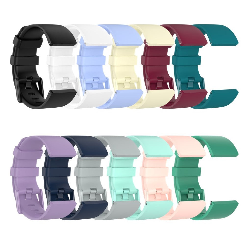 Vildt sejt Fitbit Versa 2 / Fitbit Versa Lite Silikone Rem - Størrelse: S - Sort#serie_1