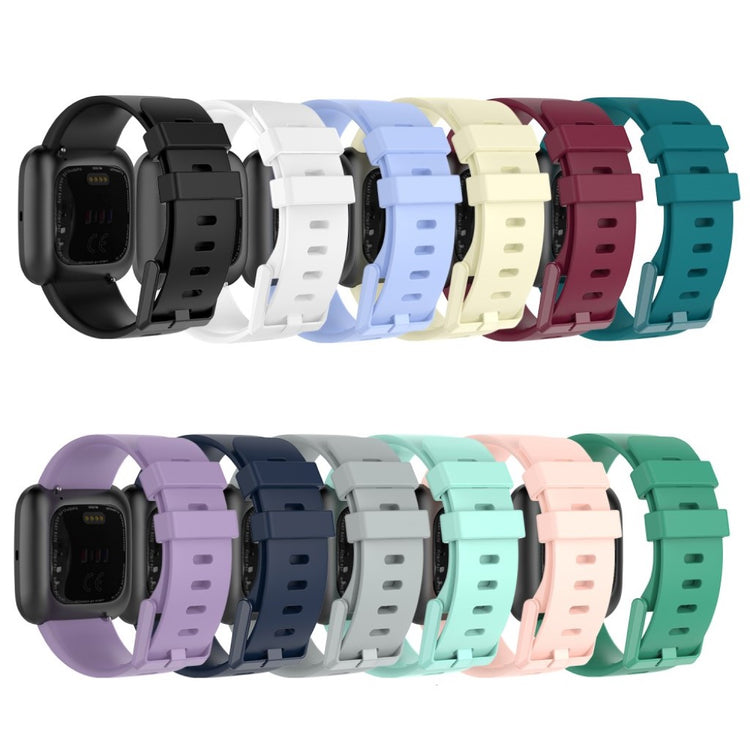 Vildt sejt Fitbit Versa 2 / Fitbit Versa Lite Silikone Rem - Størrelse: S - Hvid#serie_2