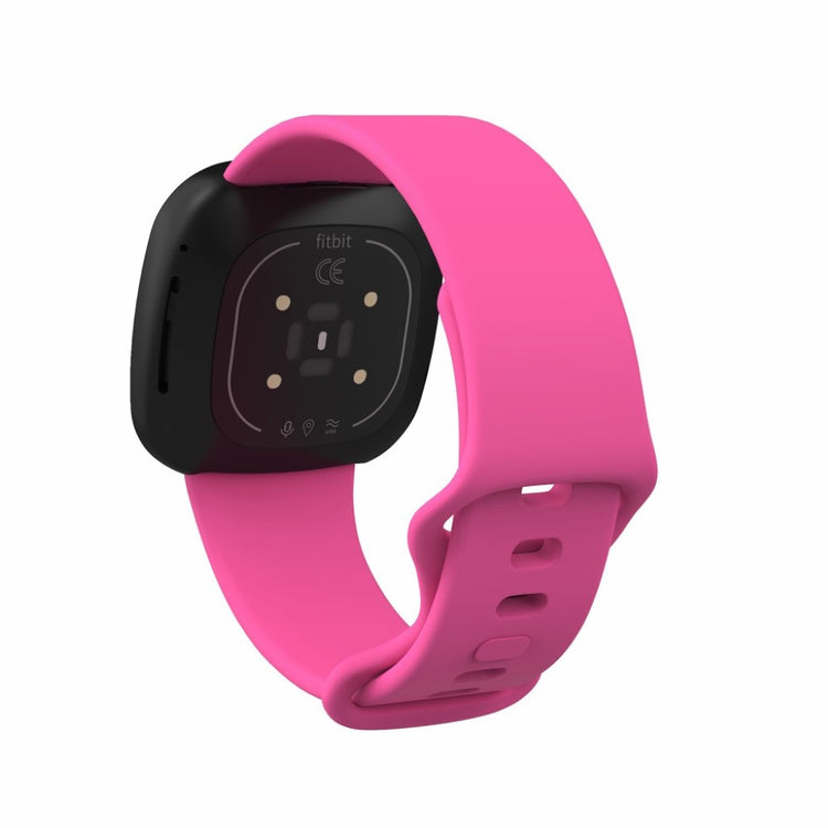 Helt vildt sejt Fitbit Versa 3 / Fitbit Sense Silikone Rem - Størrelse: L - Rød#serie_18