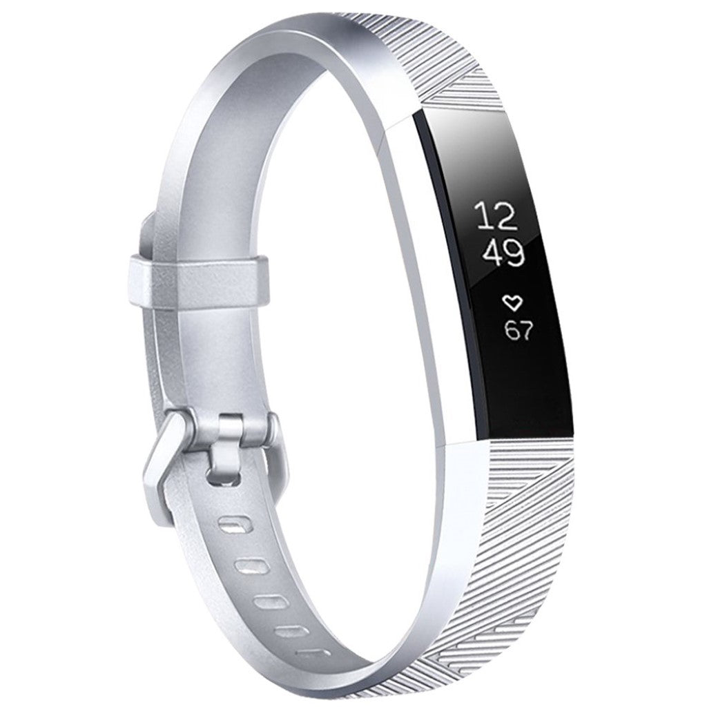 Super fantastisk Fitbit Alta Silikone Rem - Sølv#serie_1