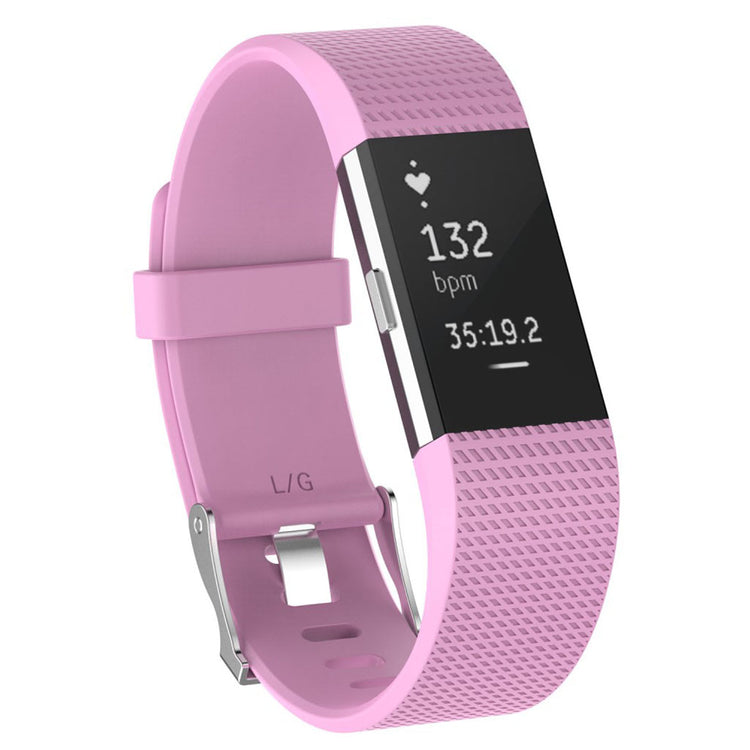 Meget elegant Fitbit Charge 2 Silikone Rem - Størrelse: S - Pink#serie_17