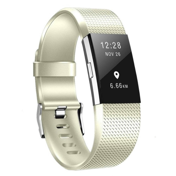 Meget holdbart Fitbit Charge 2 Silikone Rem - Størrelse: L - Guld#serie_4