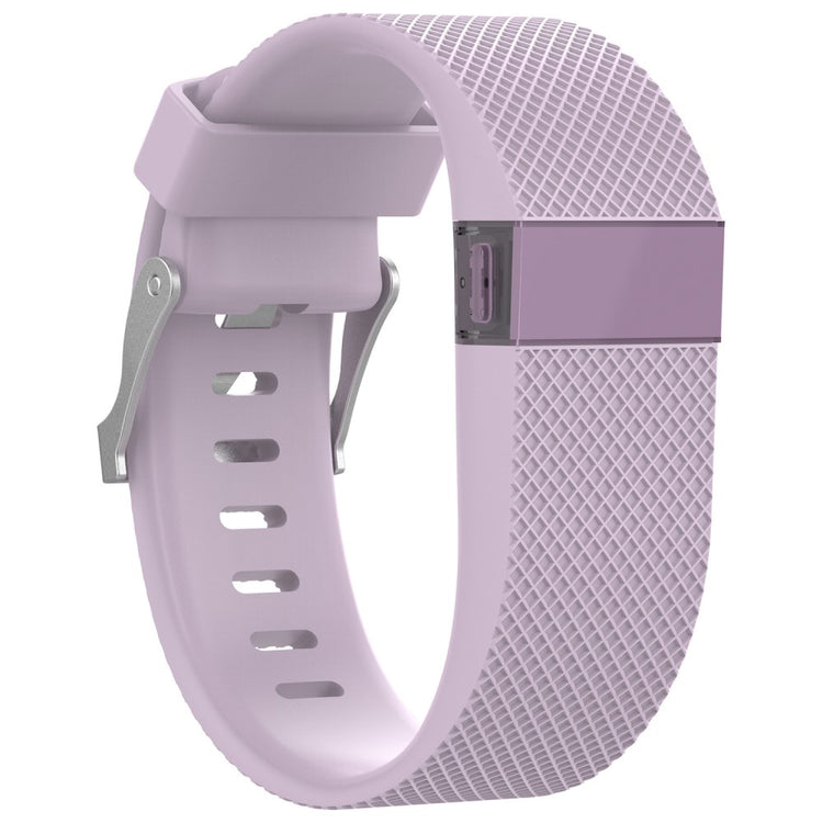 Super flot Fitbit Charge HR Silikone Rem - Størrelse: L - Lilla#serie_6