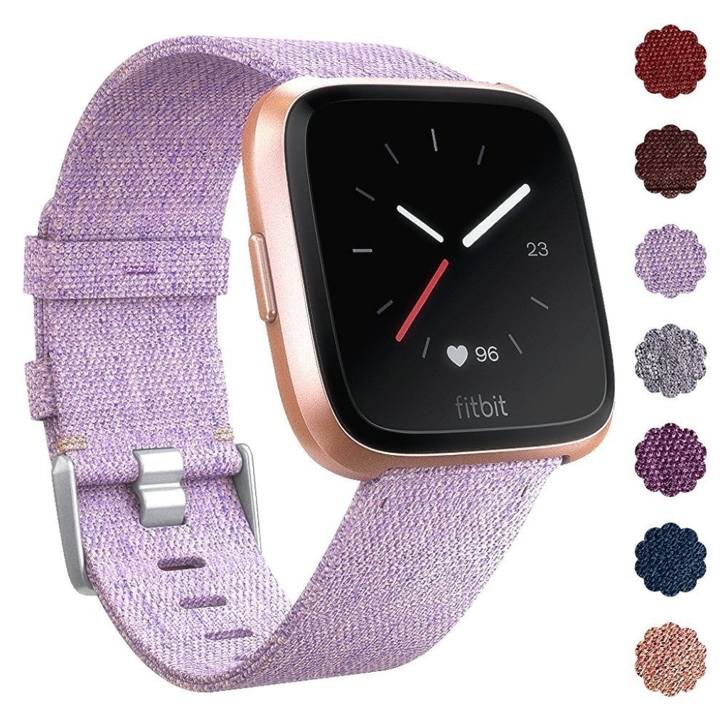 Sejt Fitbit Versa Nylon Rem - Lilla#serie_4