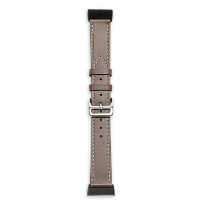 Tidsløst Fitbit Charge 3 Ægte læder Rem - Brun#serie_4