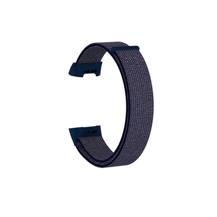 Pænt Fitbit Charge 3 Nylon Rem - Blå#serie_8