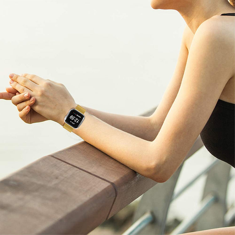 Helt vildt flot Fitbit Versa 2 Metal Rem - Guld#serie_2