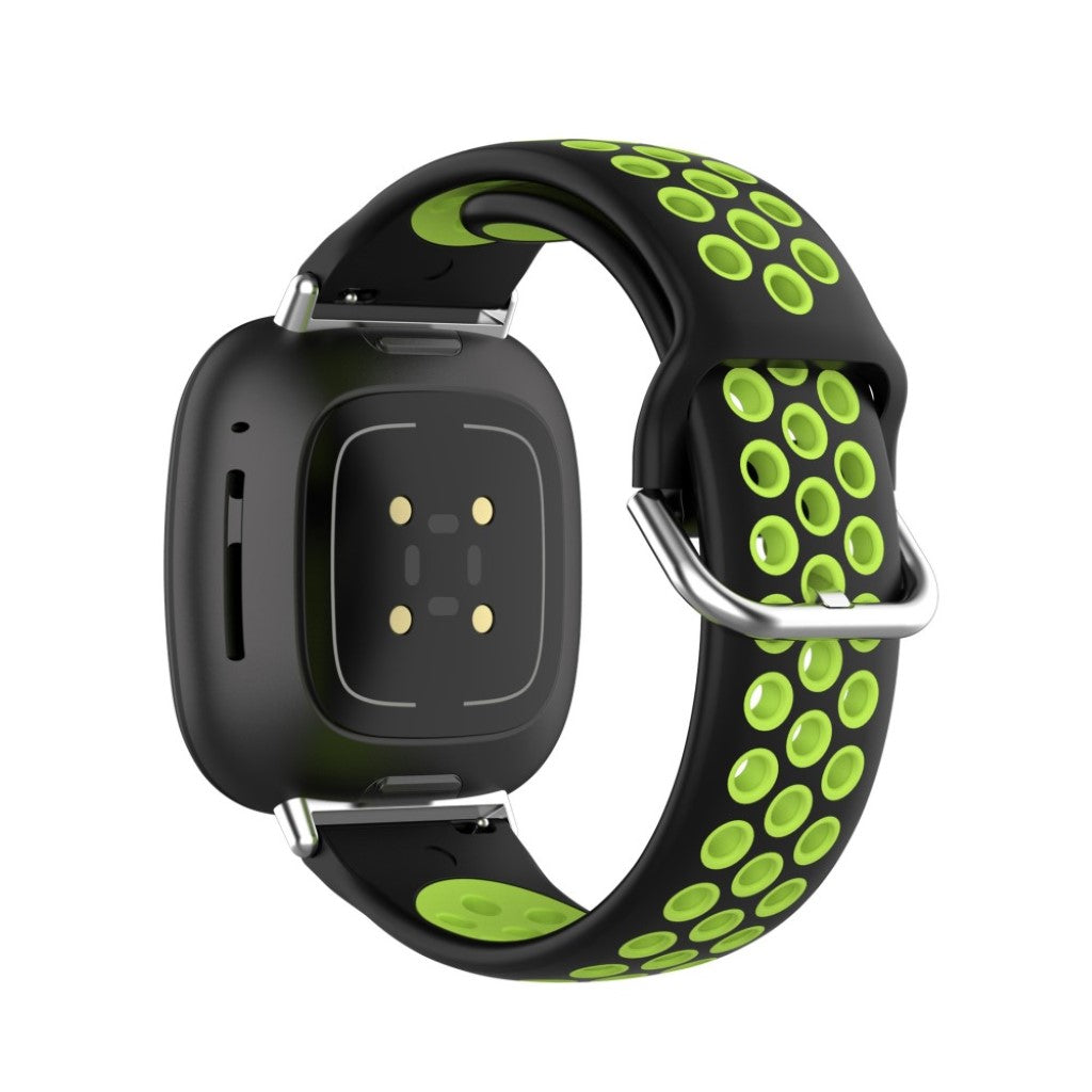 Super fint Fitbit Versa 3 / Fitbit Sense Silikone Rem - Grøn#serie_8