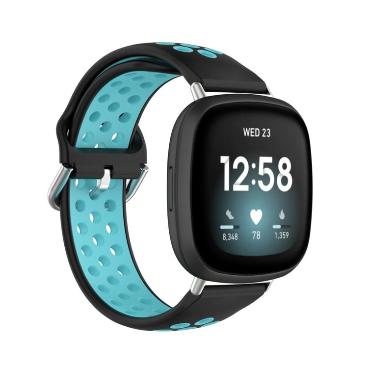 Super fint Fitbit Versa 3 / Fitbit Sense Silikone Rem - Grøn#serie_9