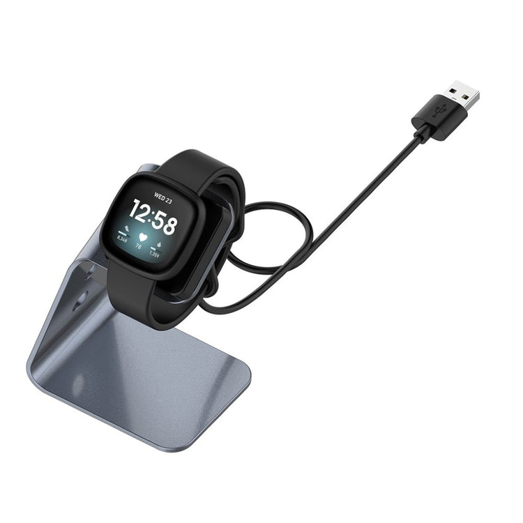 Metal Fitbit Versa 3 / Fitbit Sense Ladestation - Sølv#serie_1