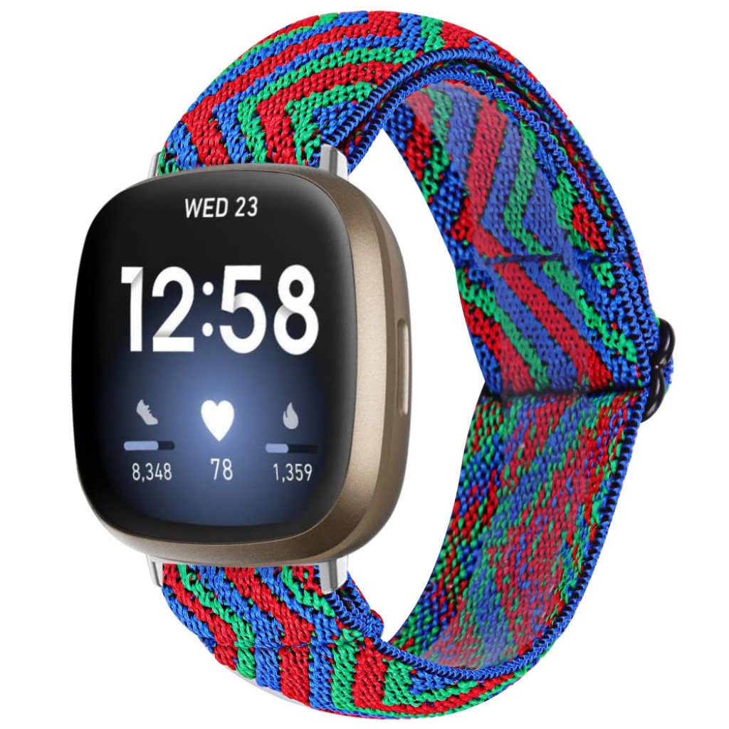 Helt vildt rart Fitbit Versa 3 / Fitbit Sense Nylon Rem - Flerfarvet#serie_13