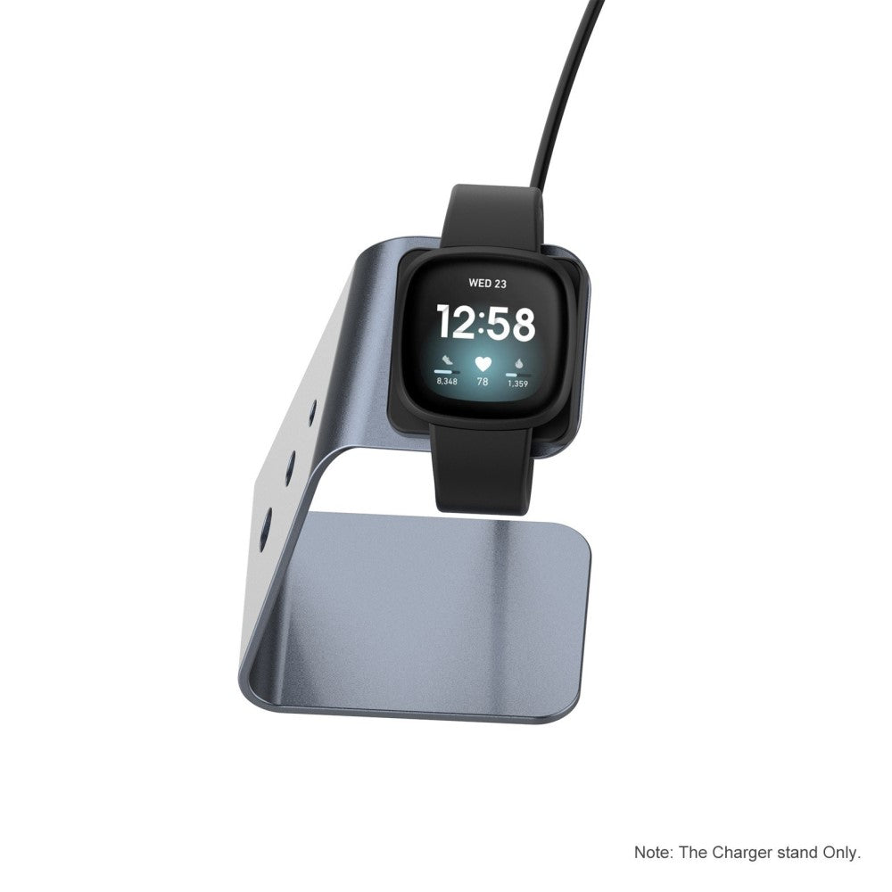 Metal Fitbit Versa 3 USB Opladningskabel - Sølv#serie_1