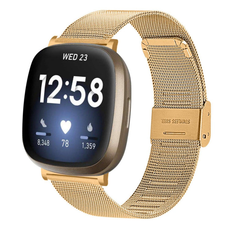 Vildt fint Fitbit Sense / Fitbit Versa 3 Metal Rem - Guld#serie_3