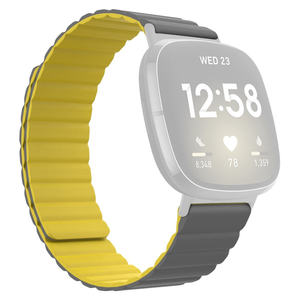 Fremragende Fitbit Sense / Fitbit Versa 3 Silikone Rem - Gul#serie_3