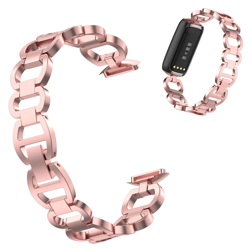 Meget smuk Fitbit Luxe Metal Rem - Pink#serie_1