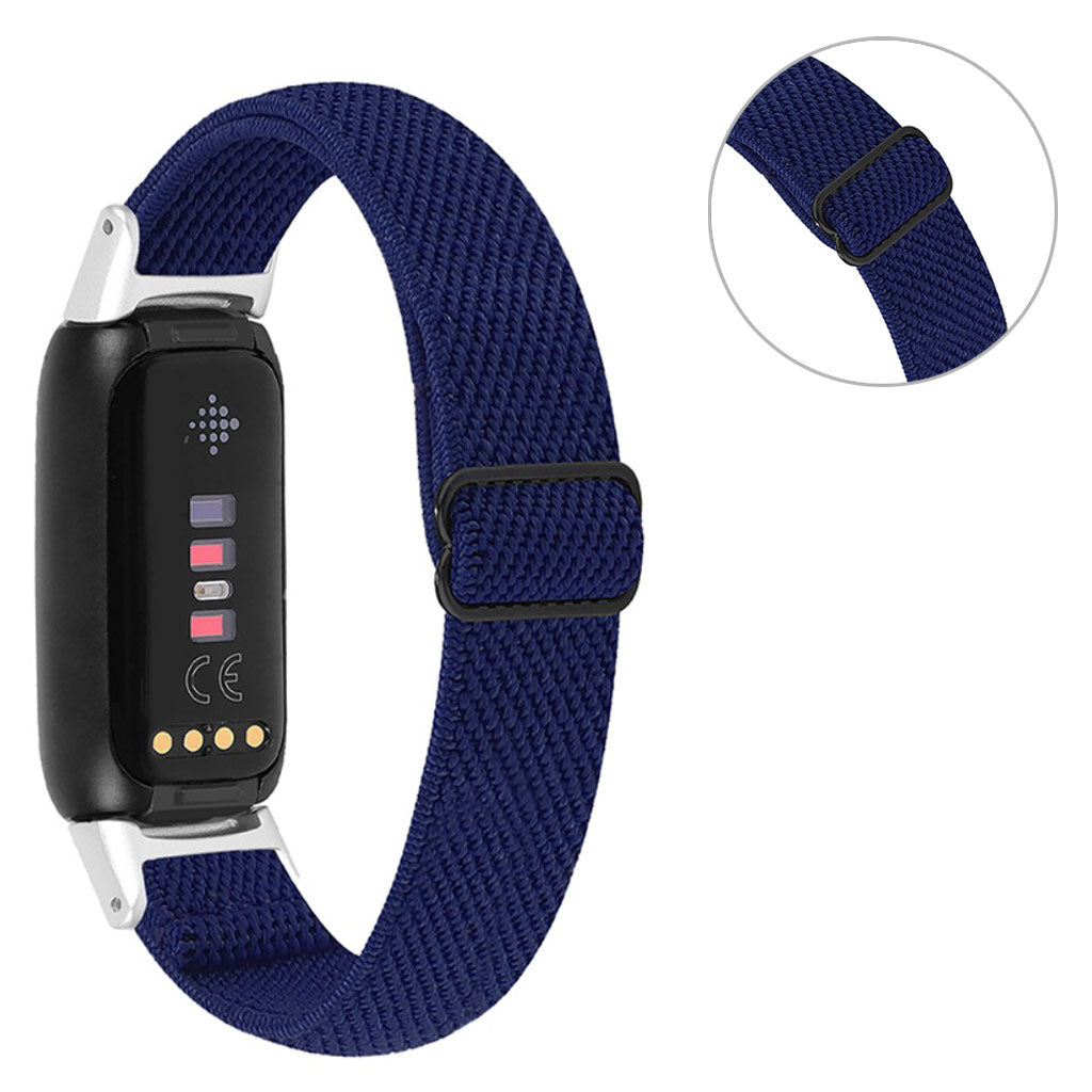 Helt vildt komfortabel Fitbit Luxe Nylon Rem - Blå#serie_4