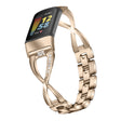 Mega elegant Fitbit Charge 5 Metall und Strass armband