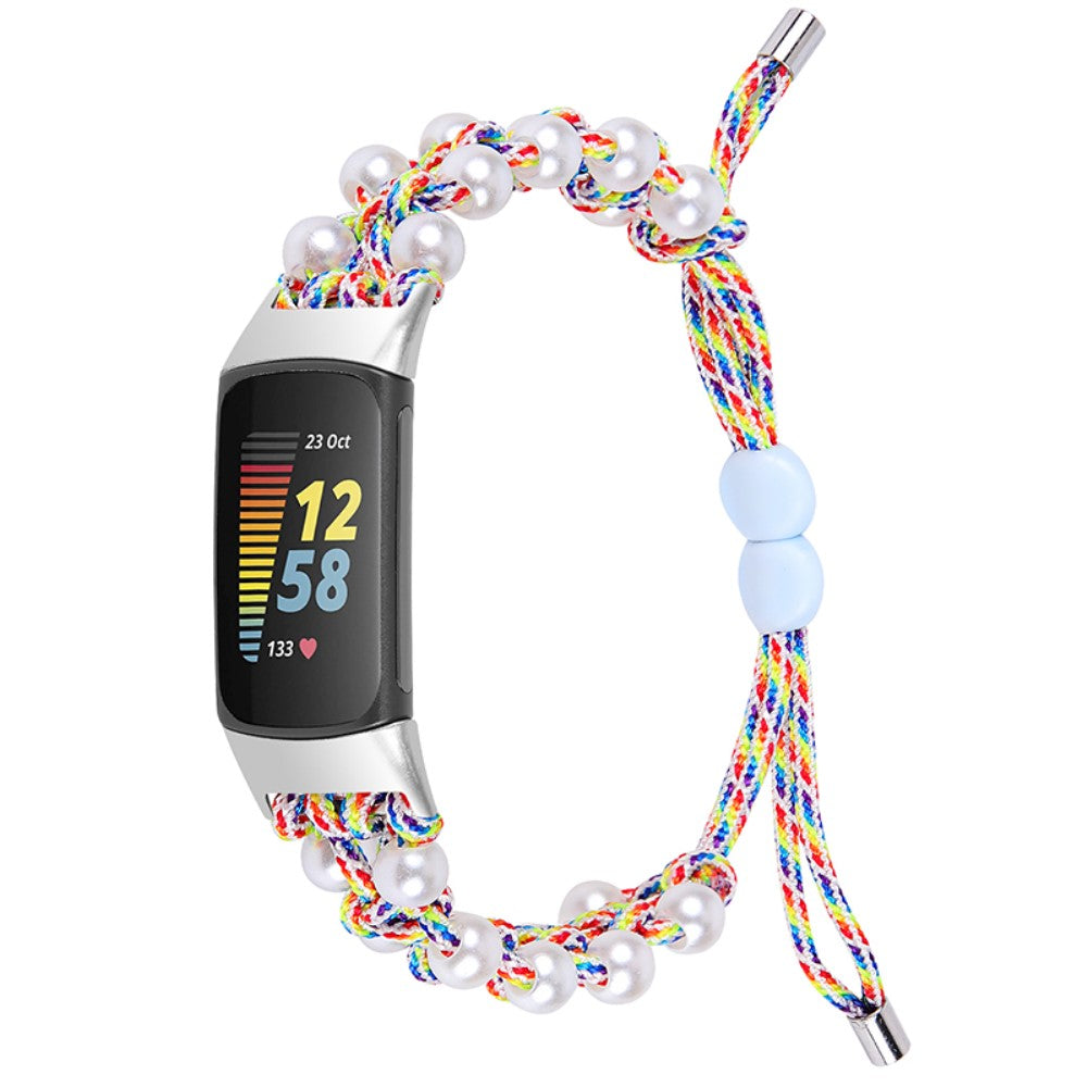 Supercool Fitbit Charge 5 Nylon Rem - Flerfarvet#serie_1