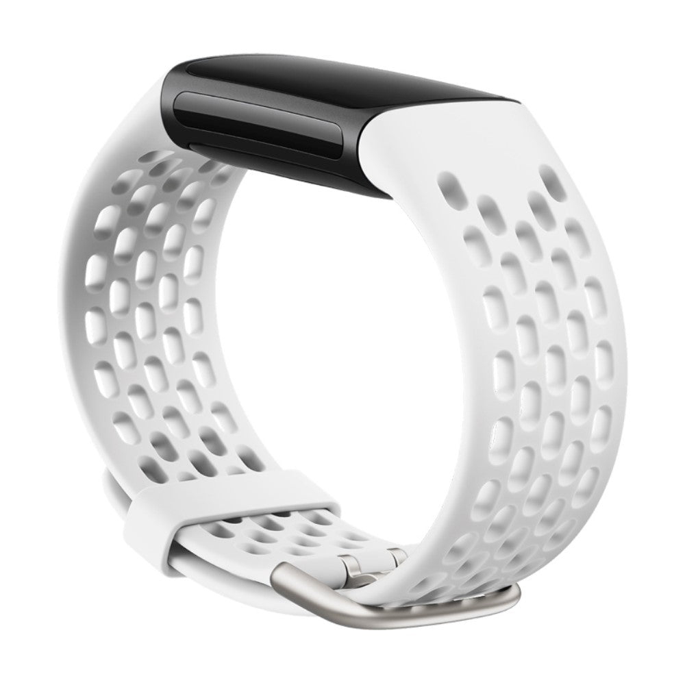 Meget elegant Fitbit Charge 5 Silikone Rem - Hvid#serie_1