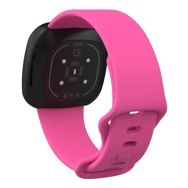 Mega hårdfør Universal Fitbit Silikone Rem - Størrelse: L - Pink#serie_10