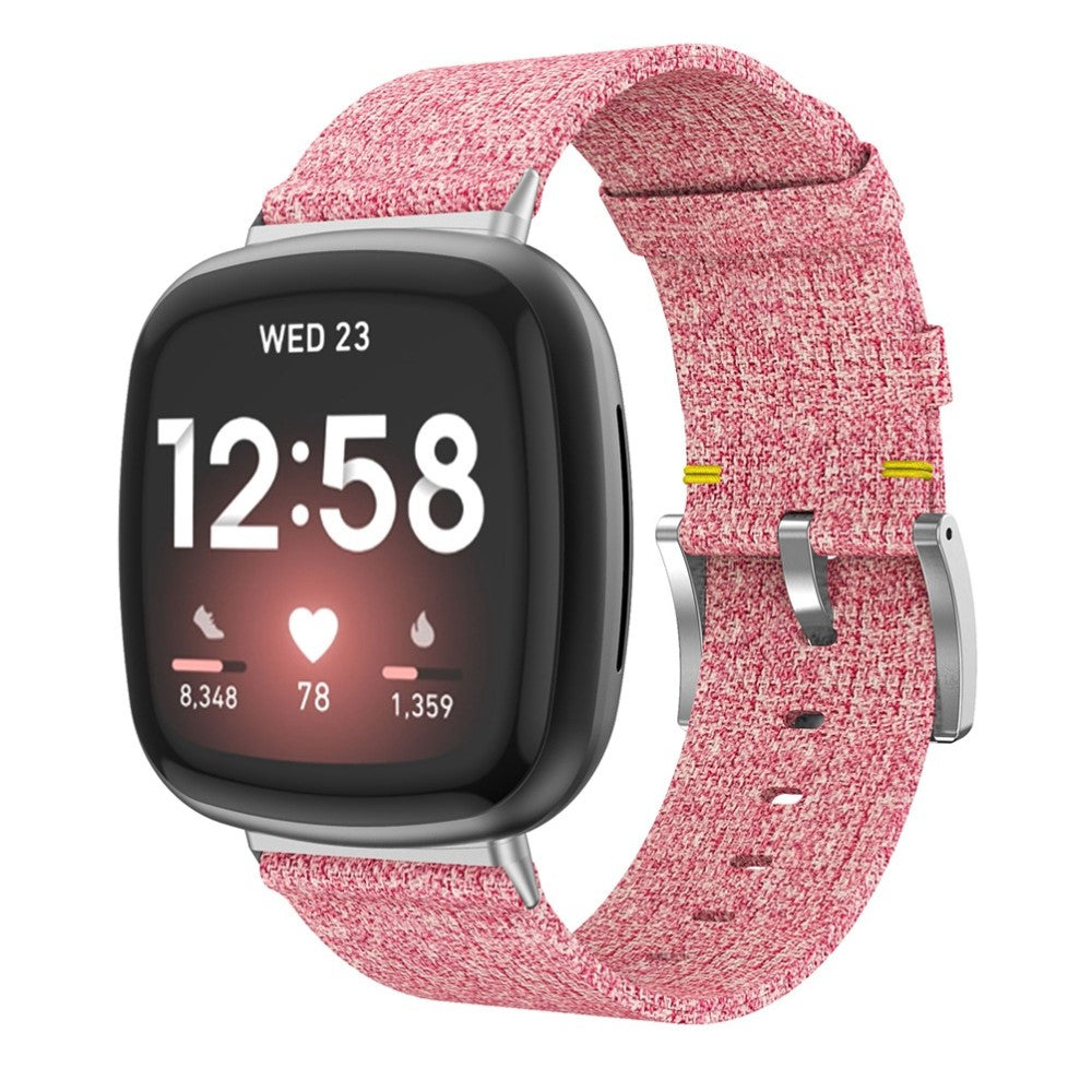 Super elegant Fitbit Sense 2 / Fitbit Versa 4 Nylon Rem - Pink#serie_2