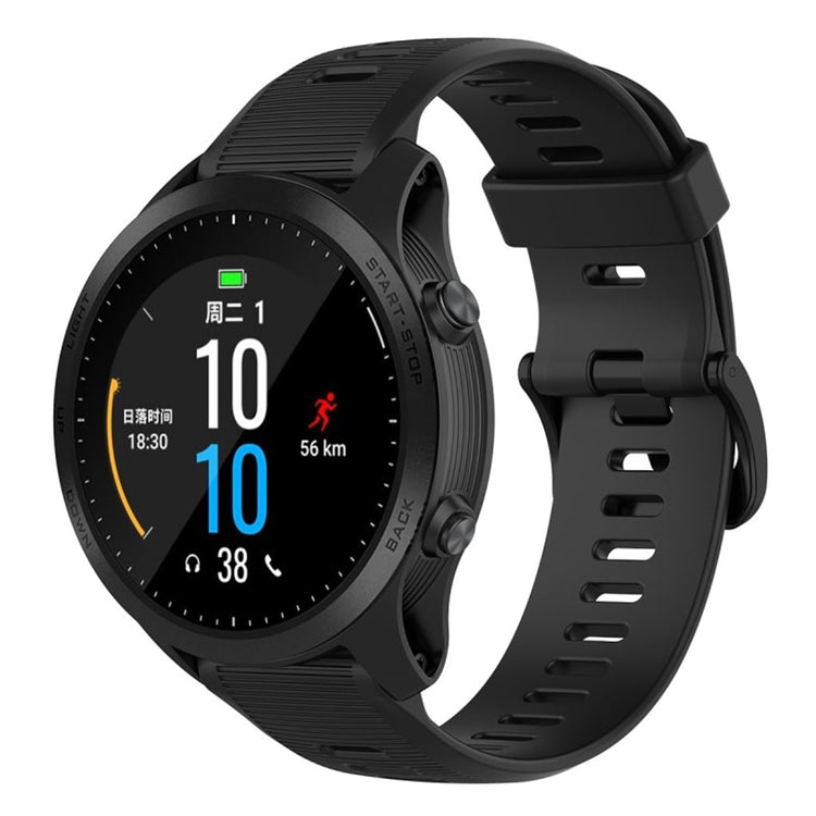 Fremragende Universal Garmin Silikone Rem - Sort#serie_1