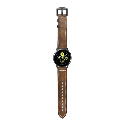 Fed Garmin Vivoactive 3 / Garmin Vivomove HR Ægte læder Rem - Brun#serie_4