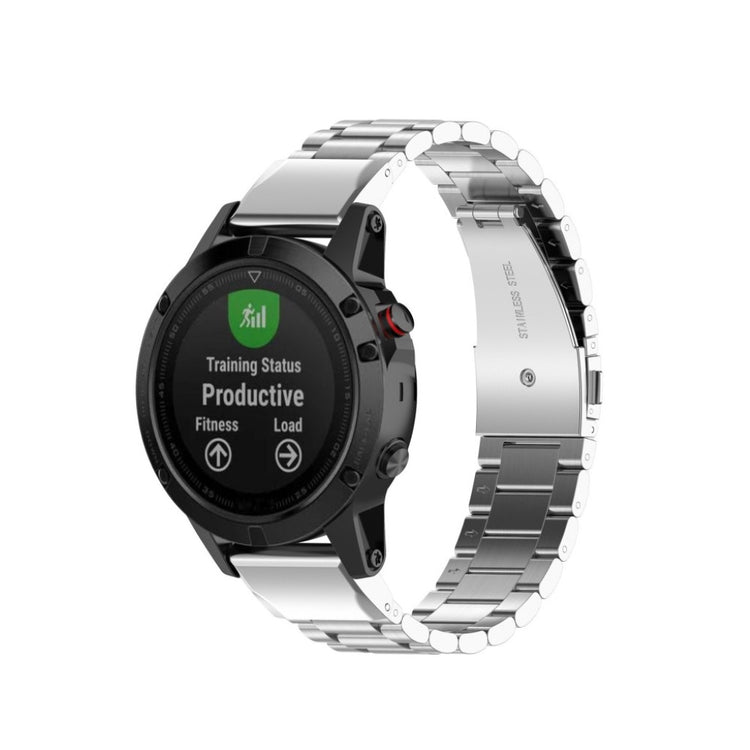 Nydelig Universal Garmin Metal Rem - Sølv#serie_087