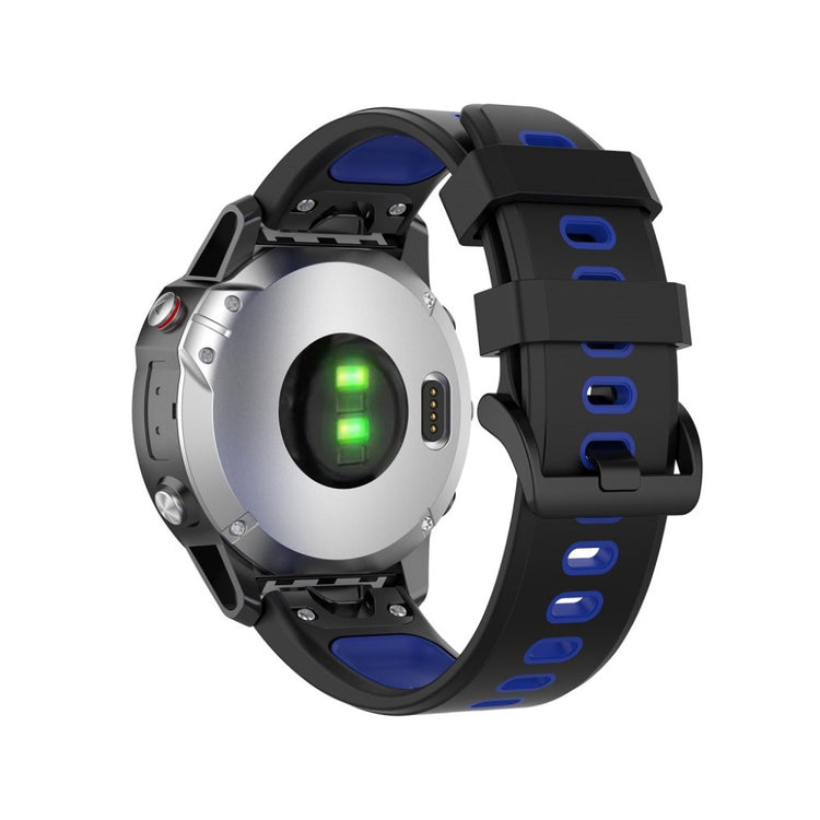 Superflot Garmin Fenix 6 / Garmin Fenix 5 Silikone Rem - Sort#serie_1