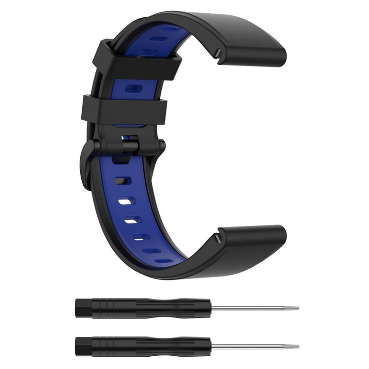 Superflot Garmin Fenix 6 / Garmin Fenix 5 Silikone Rem - Sort#serie_1