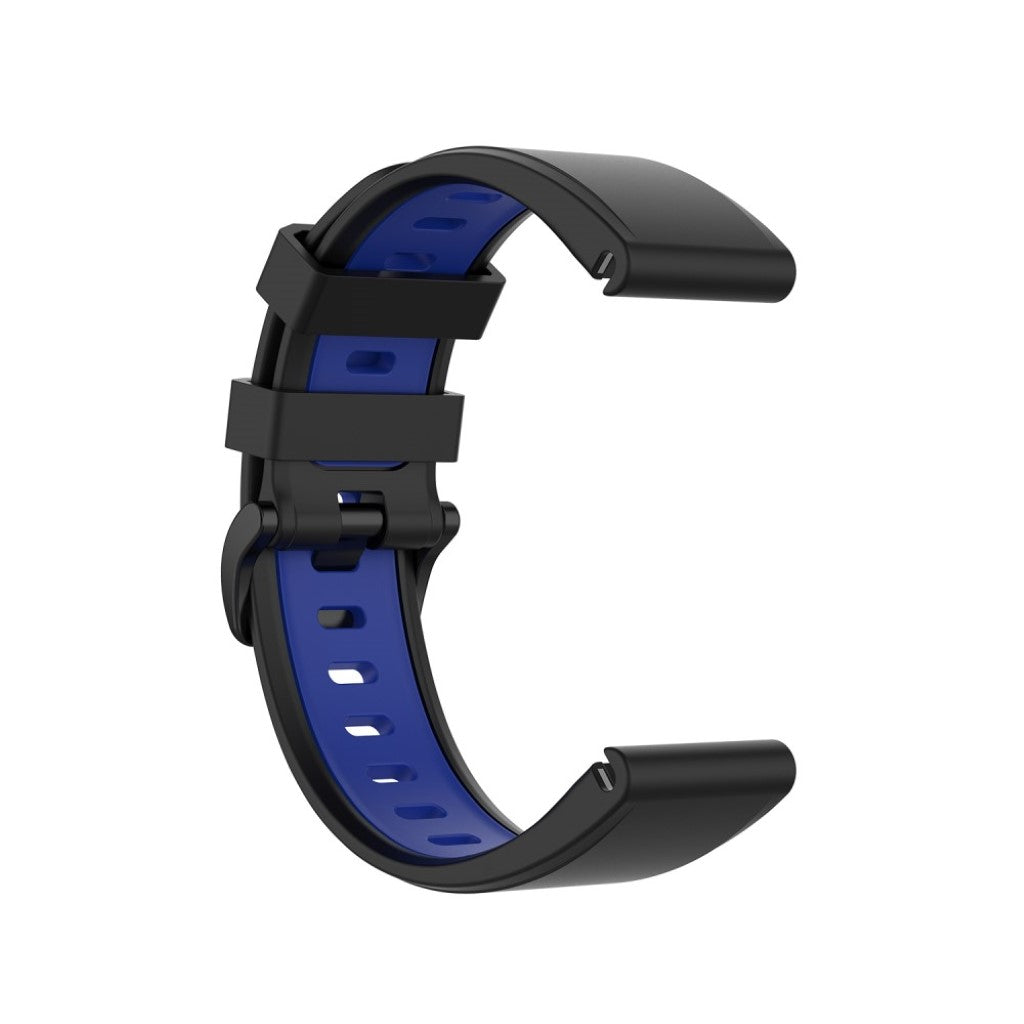 Superflot Garmin Fenix 6 / Garmin Fenix 5 Silikone Rem - Sort#serie_1