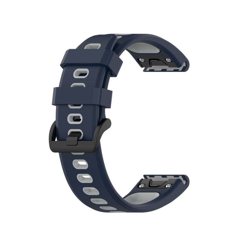 Superflot Garmin Fenix 6 / Garmin Fenix 5 Silikone Rem - Blå#serie_8