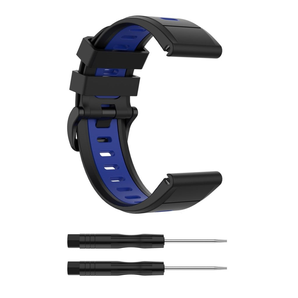 Super fint Garmin Fenix 6X Silikone Rem - Sort#serie_1