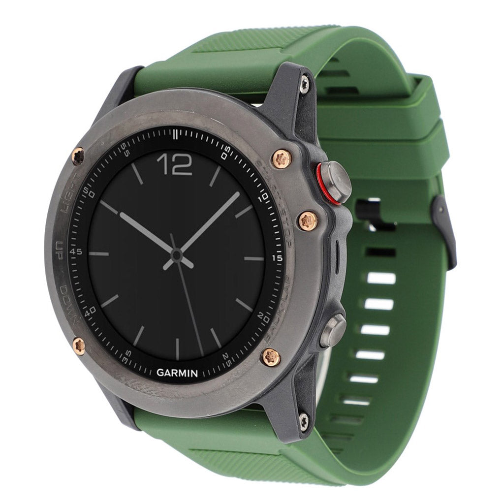 Rigtigt godt Garmin Fenix 5 Silikone Rem - Grøn#serie_10