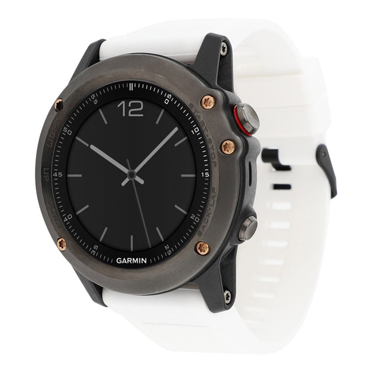 Rigtigt godt Garmin Fenix 5 Silikone Rem - Hvid#serie_2