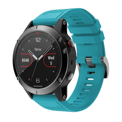 Super sejt Garmin Fenix 5 Silikone Rem - Blå#serie_5