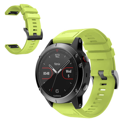 Super sejt Garmin Fenix 5 Silikone Rem - Grøn#serie_8