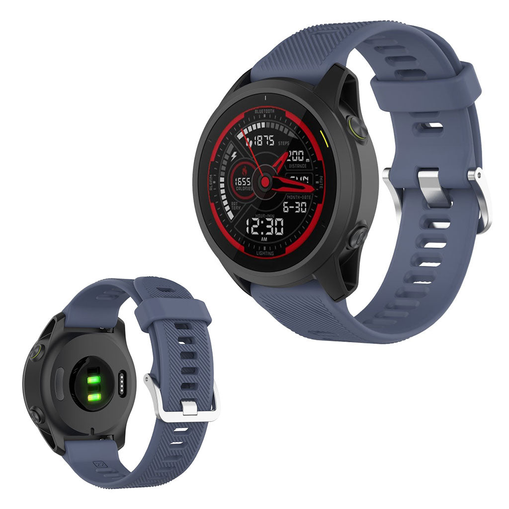 Super kønt Garmin Forerunner 745 Silikone Rem - Blå#serie_5