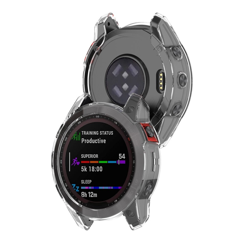 Fed Garmin Fenix 7 Silikone Cover - Gennemsigtig#serie_2