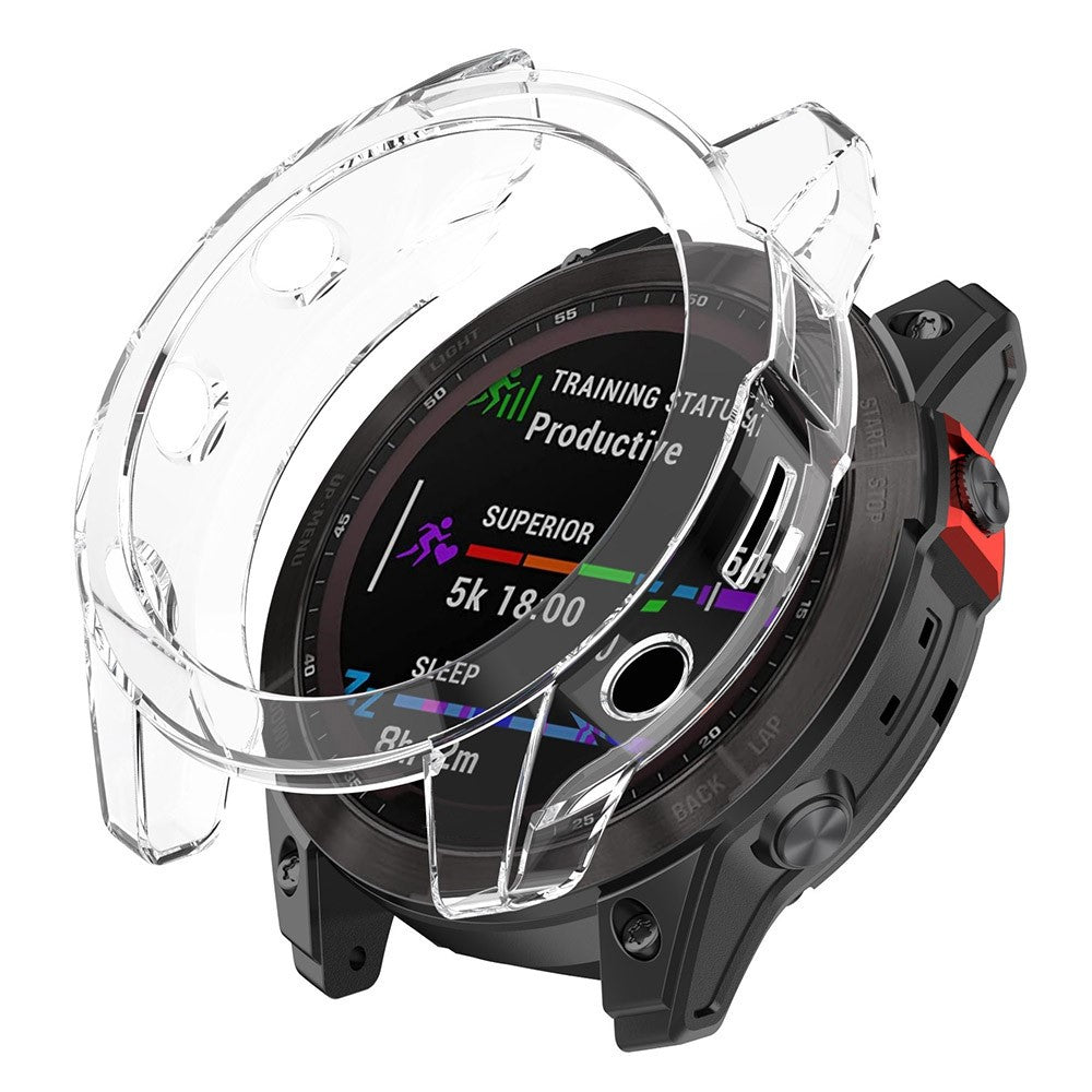 Fed Garmin Fenix 7 Silikone Cover - Gennemsigtig#serie_2