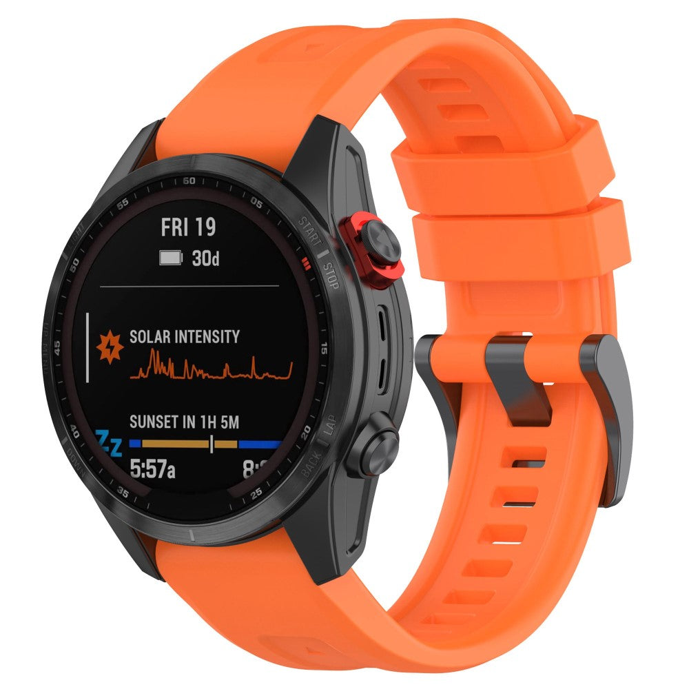 Mega slidstærk Universal Garmin Silikone Rem - Orange#serie_13