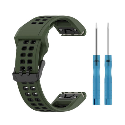 Slidstærk Universal Garmin Silikone Rem - Grøn#serie_6