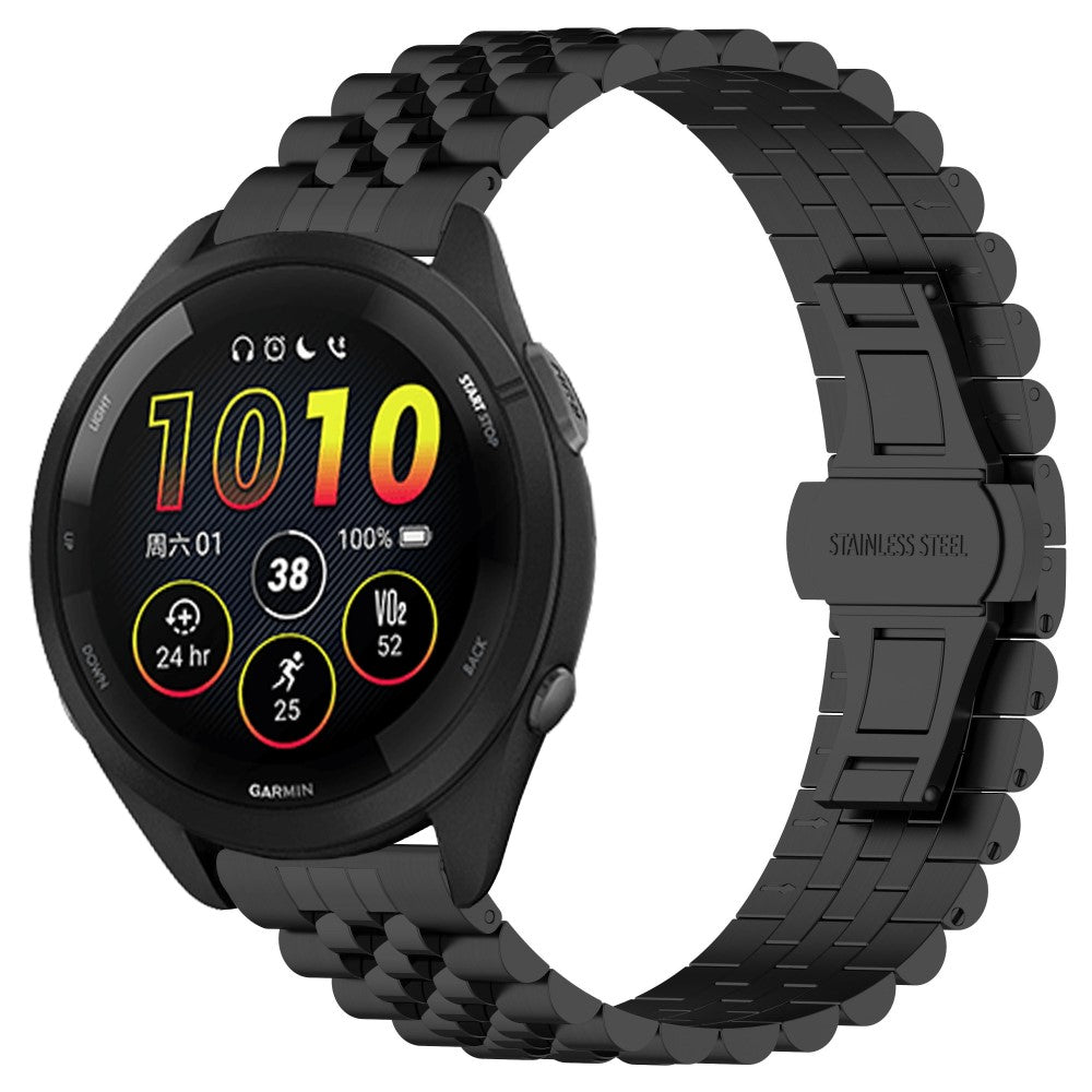 Mega Skøn Metal Universal Rem passer til Garmin Smartwatch - Sort#serie_3