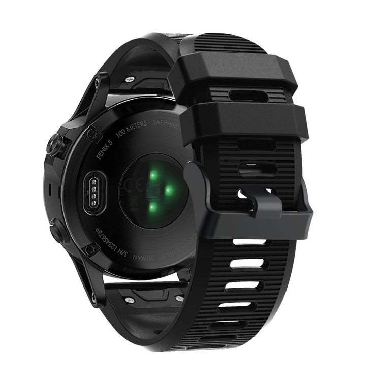 Super godt Garmin Fenix 5X Plus Silikone Rem - Sort#serie_1