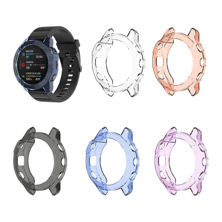 Garmin Fenix 6 / Garmin Fenix 6 Pro Gennemsigtig Silikone Bumper  - Gennemsigtig#serie_5