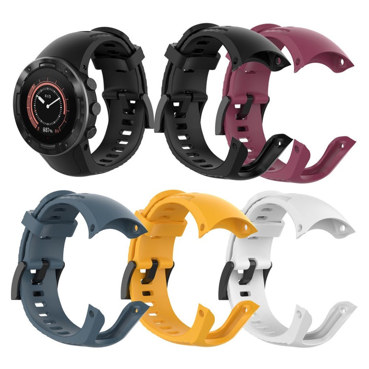 Vildt cool Suunto 5 Silikone Rem - Sort#serie_1