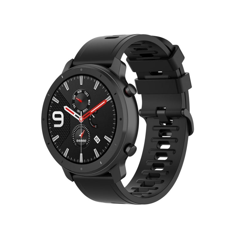 Vildt godt Amazfit GTR 47mm Silikone Rem - Sort#serie_1