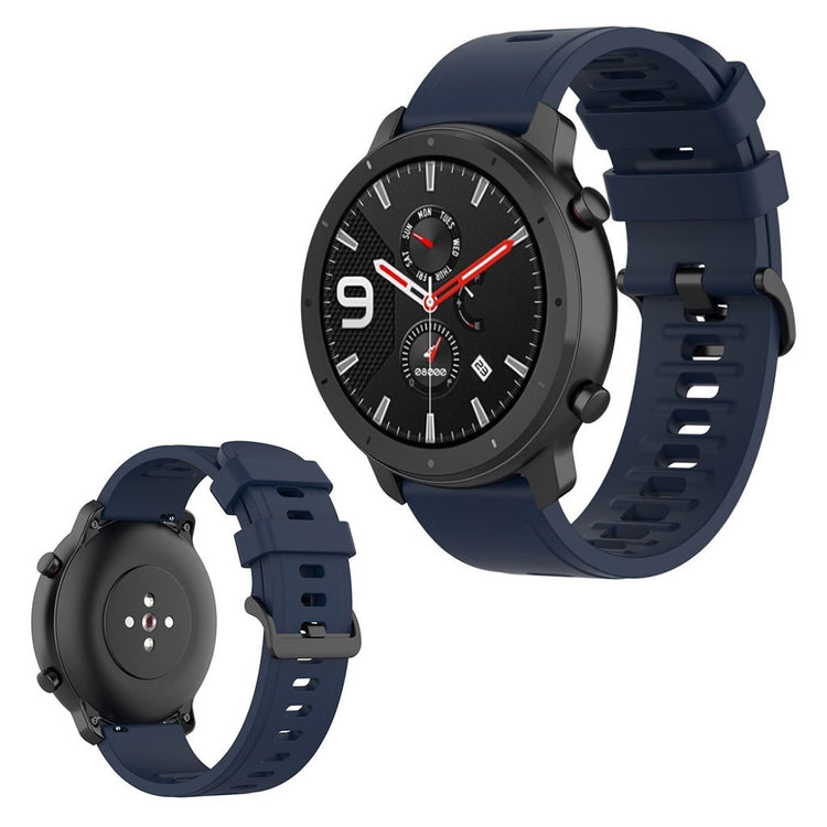 Vildt godt Amazfit GTR 47mm Silikone Rem - Blå#serie_9