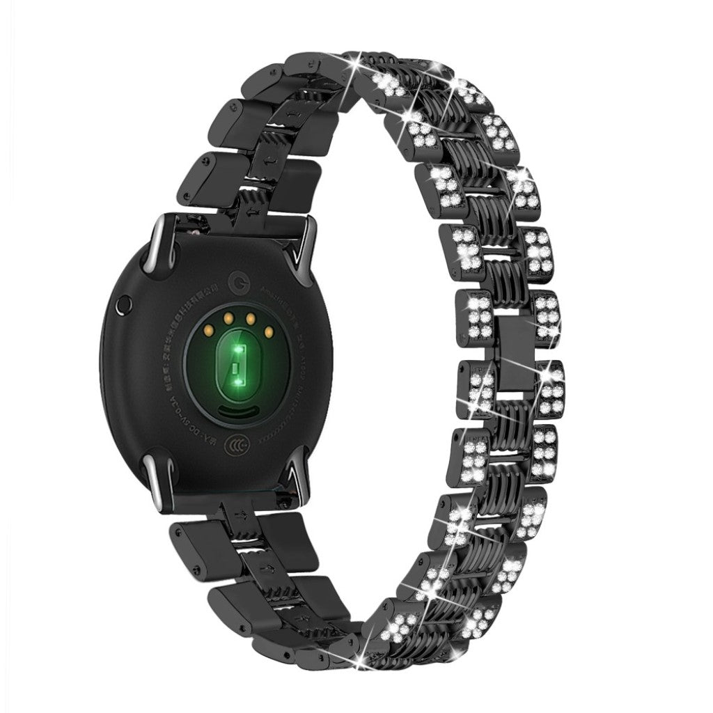 Super skøn Amazfit Youth Metal og Rhinsten Rem - Sort#serie_1