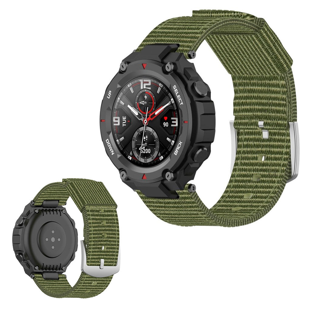 Kønt Amazfit T-Rex Nylon Rem - Grøn#serie_5